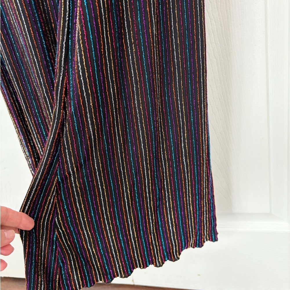 REVOLVE House of Harlow 1960 Lora Pants in Noir Flare Metalic Stripes size Small - Picture 5 of 13